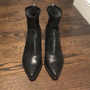 Women’s black leather boots